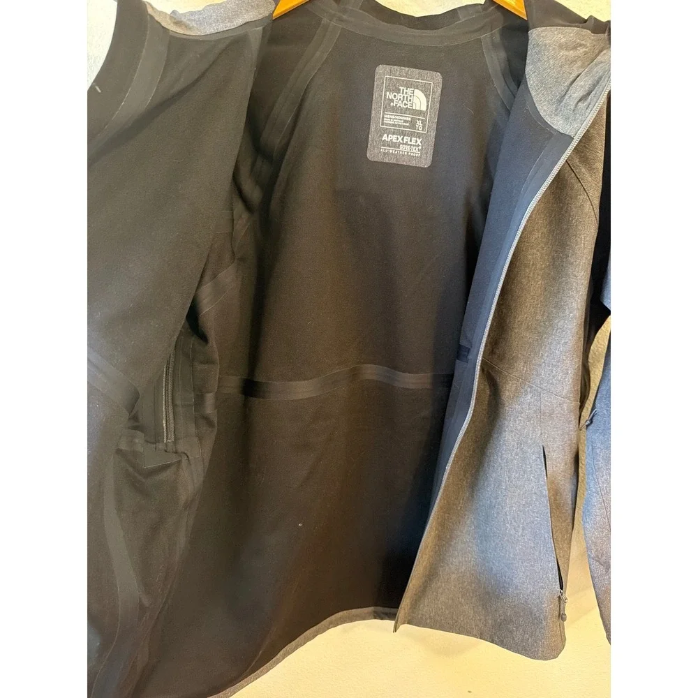 The North Face Apex Flex GTX Gore-Tex Jacket Gray Men XL Waterproof Rain Shell
